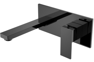 Встраиваемый смеситель для раковины Boheme Qubic 475-SGM антрацит глянец